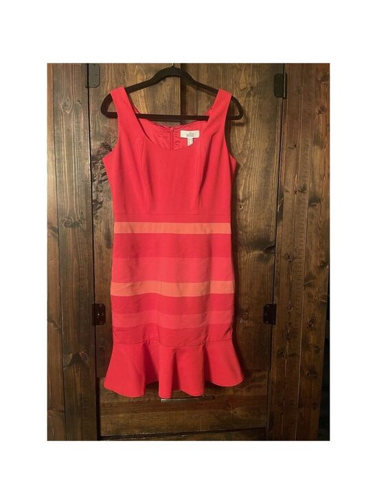 Badgley Mischka Dresses & Skirts - BELLE BADGLEY MISCHKA Dress NWT Sz 10 $159 PINK STRIPED SHEATH